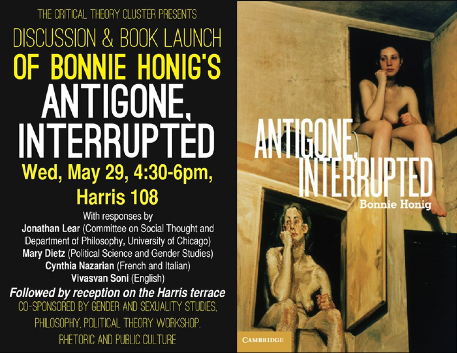 Discussion & Book Launch of Bonnie Honig's Antigone, Interrupted
